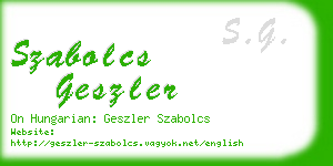 szabolcs geszler business card